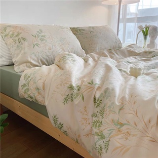 Bộ chăn ga gối cotton living hoa lá mẫu mới- tokyo.bedding