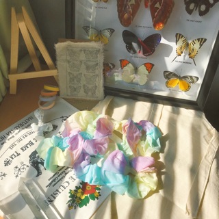 /RAINBOW SCRUNCHIES/ dây buộc tóc scrunchie màu cầu vồng