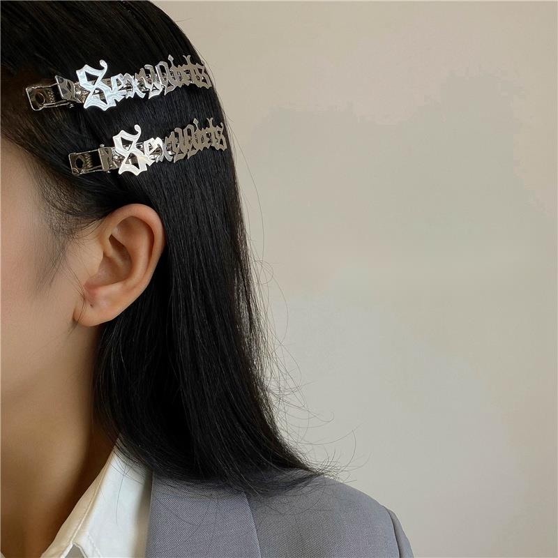Kẹp Tóc Họa Tiết Chữ Phong Cách Âu Mỹ Thời Trang Cho Nữ