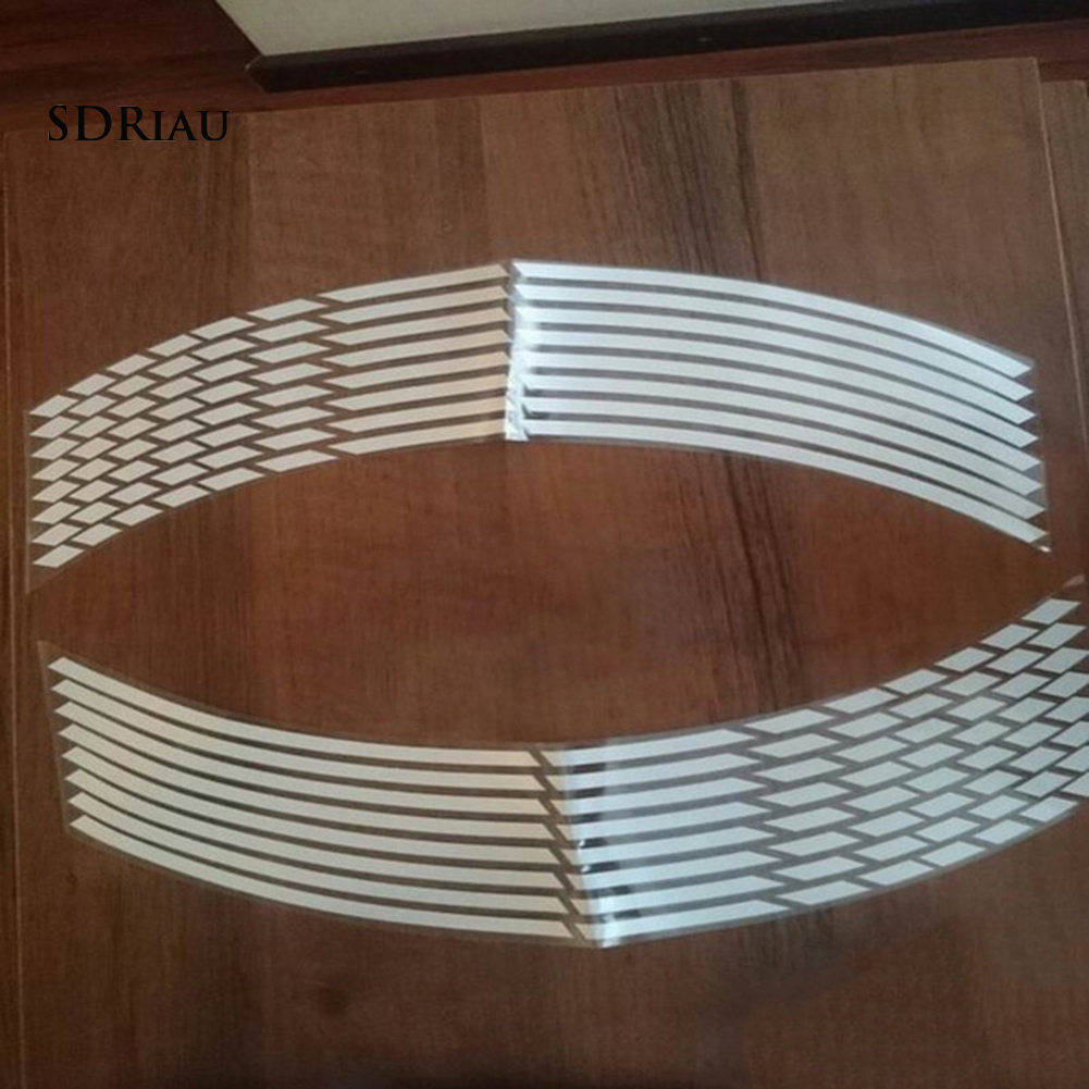 Set 16 miếng dán phản quang trang trí vành bánh xe