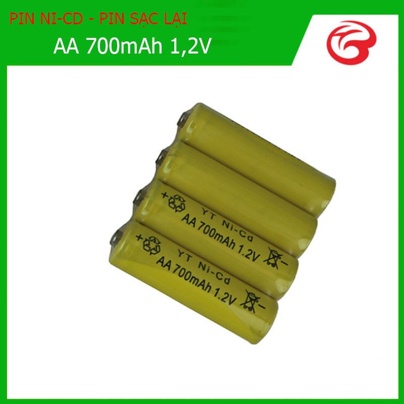 Pin sạc lại, pin Ni-cd AA 1,2V - 700mAh