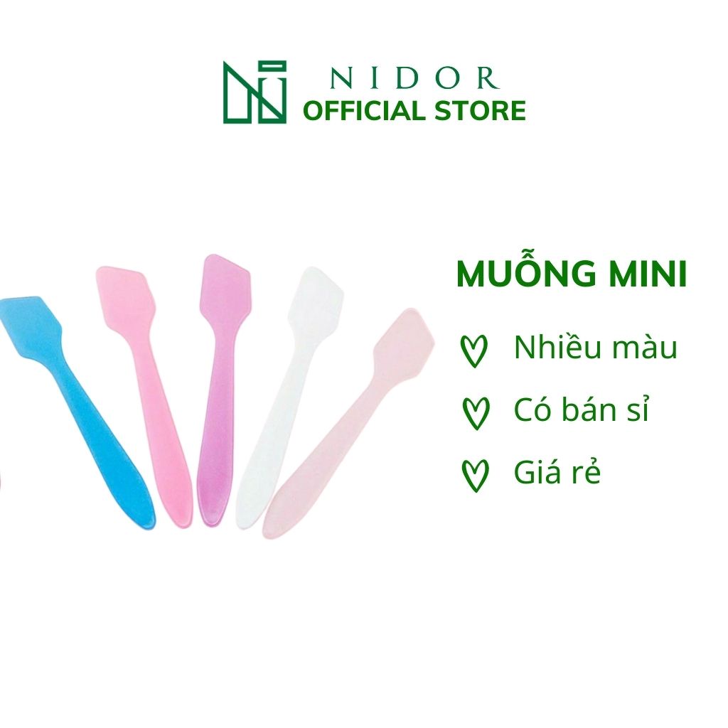 Muỗng nhựa múc kem, đắp mặt nạ mask nhỏ mini