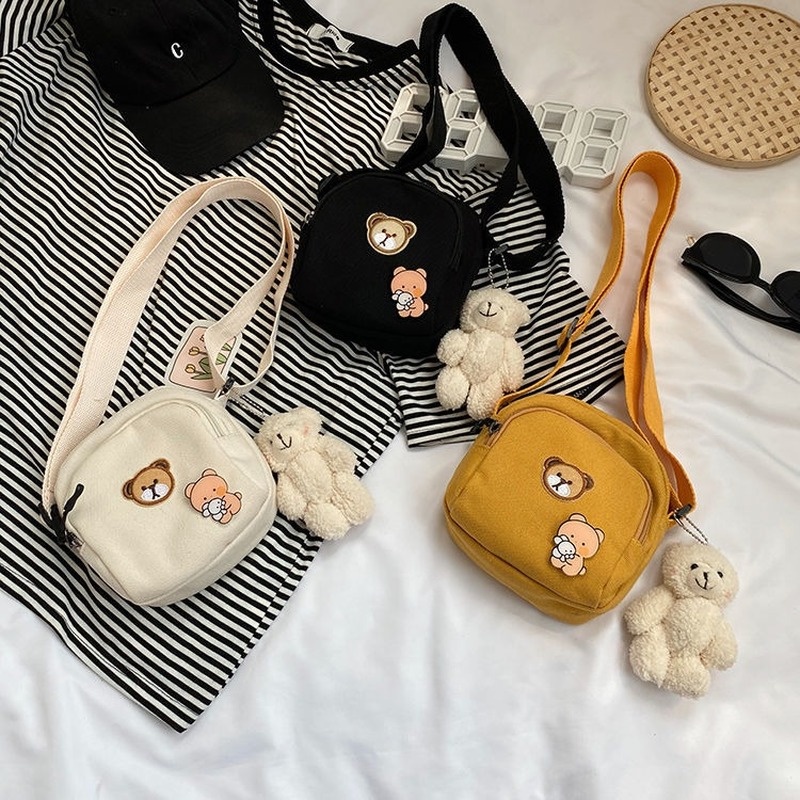 Túi Đeo Chéo Hình Gấu Dễ Thương Xinh Xắn Cao Cấp