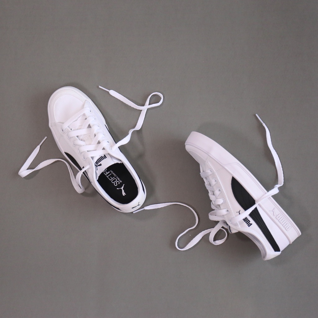 Giày Puma Smash v2 Vulc CV trắng 365968 02 bill hàn