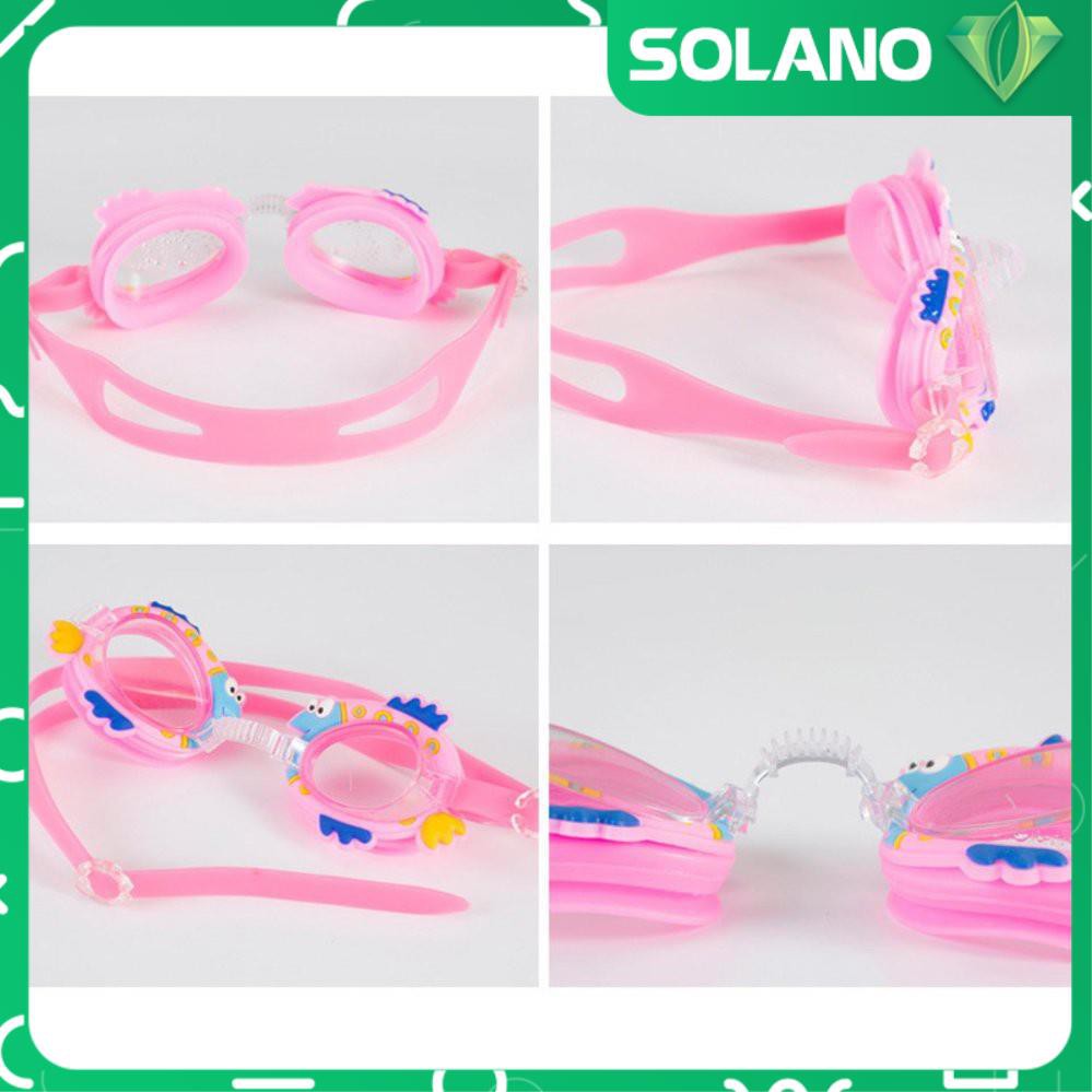 Kính bơi cho bé SOLANO chống mờ trẻ em bơi lội an toàn nhựa silicon siêu bền SS-001299