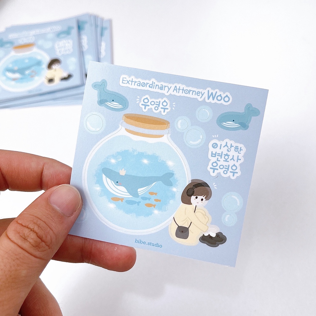 Bibe | Nữ luật sư Woo Young Woo Mini Sticker Sheet | Hình Dán Trang Trí Sổ Planner, Bullet Journal