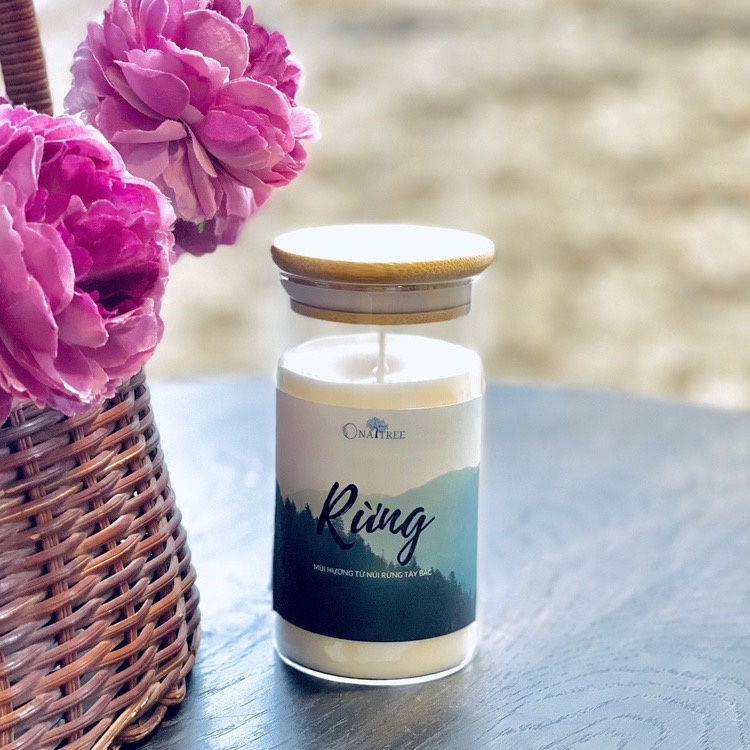 Nến Thơm Tinh Dầu Tây Bắc Hương Rừng ONATREE Không Hương Liệu Không Hoá Chất