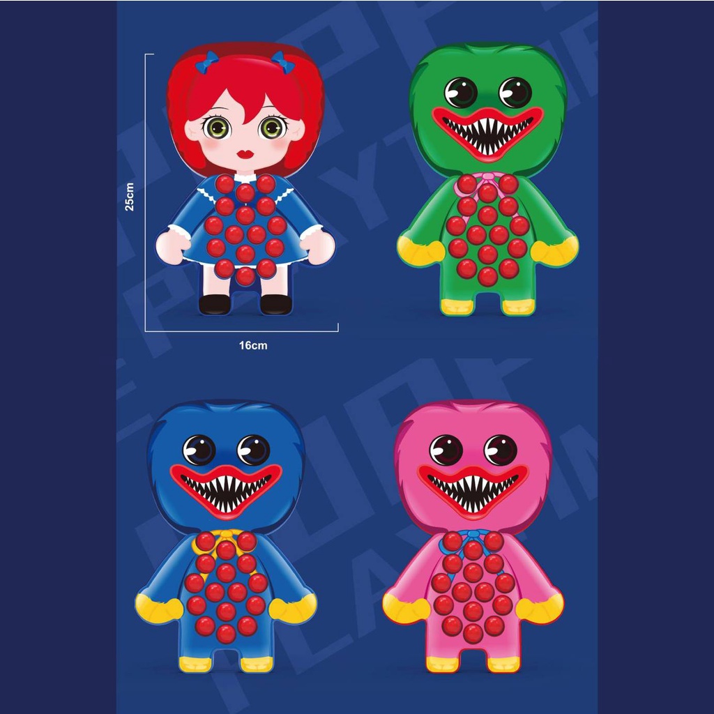Csp Poppy Playtime Pop It Huggy Wuggy Girls Stress Relief Fidget Toys Gift For Kids Push Bubble Baby Education Toys