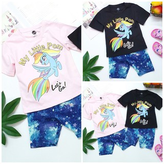 Sét bộ thun bé gái in hình chú ngựa pony