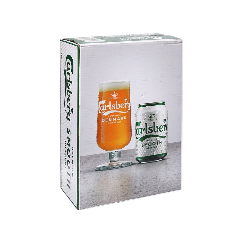 Bia Carlsberg Smooth lon - 1 thùng 24 lon 330ml
