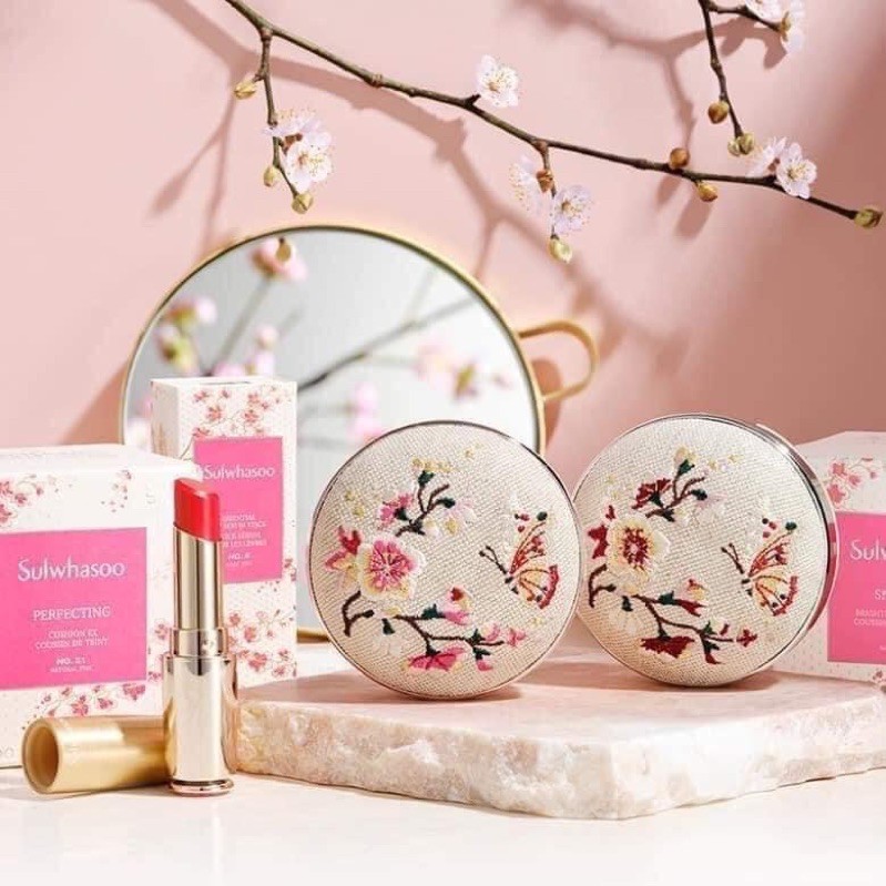 Phấn Nước Sulwhasoo Snowise Bringtening Cushion❤️LÕI THAY THẾ❤️mỏng nhẹ-mịn tệp da-kiềm dầu-căng mịn lõi thay thế 15g