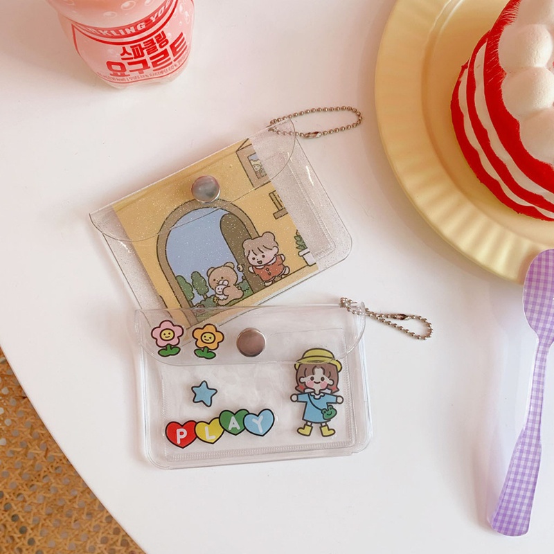 Youyo Ví Đựng Thẻ Tín Dụng Bằng PVC Trong Suốt Sắp Xếp Gọn Gàng Cho Nữ