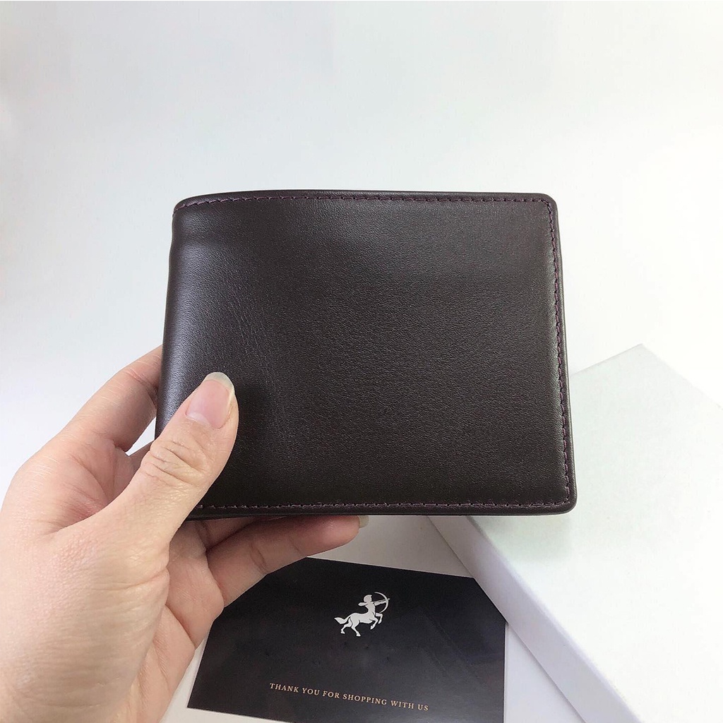 Ví da nam dáng ngang da bò cao cấp mềm mại thương hiệu N&amp;L leather độ bền trên 6 năm có bảo hành