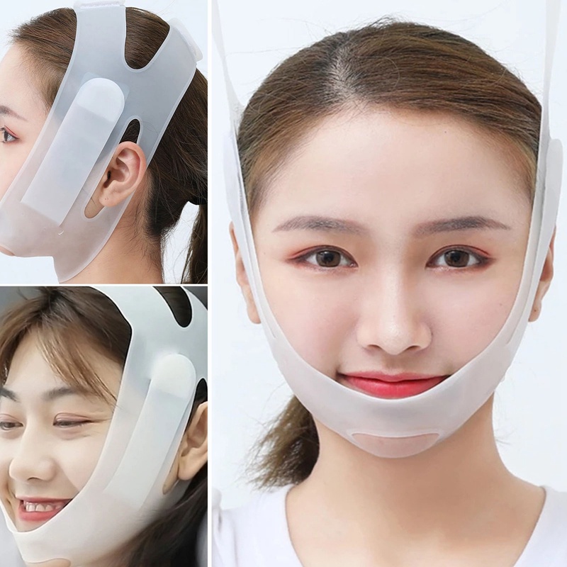 Mặt Nạ Silicon Tạo Cằm Chữ V Giúp Thon Gọn Gương Mặt Hoàn Hảo