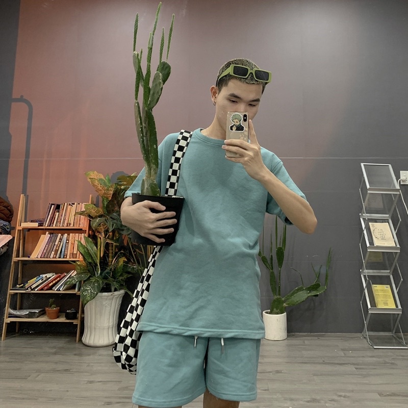 SET BỘ QUẦN ÁO THUN COTTON FULL MÀU FORM UNISEX (hình chụp thật)