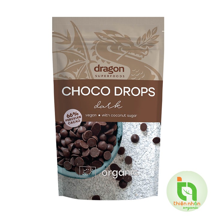 Hạt chocolate trắng/ sữa/ đen hữu cơ Dragon Superfoods 250g - white/ mylky/ dark Choco Drops