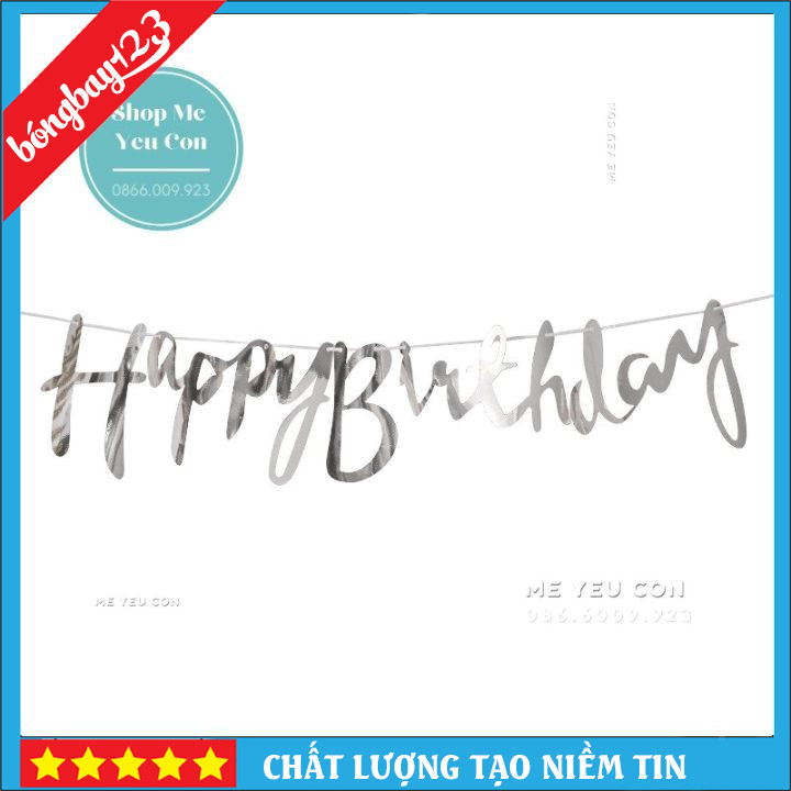 Dây Chữ HAPPY BIRTHDAY Trang Trí Sinh Nhật