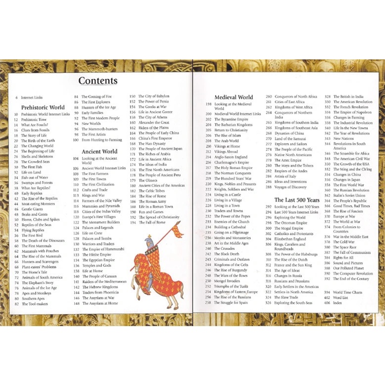 Sách Usborne - Bách khoa toàn thư thiếu nhi: Encyclopedia World History (reduced edition)