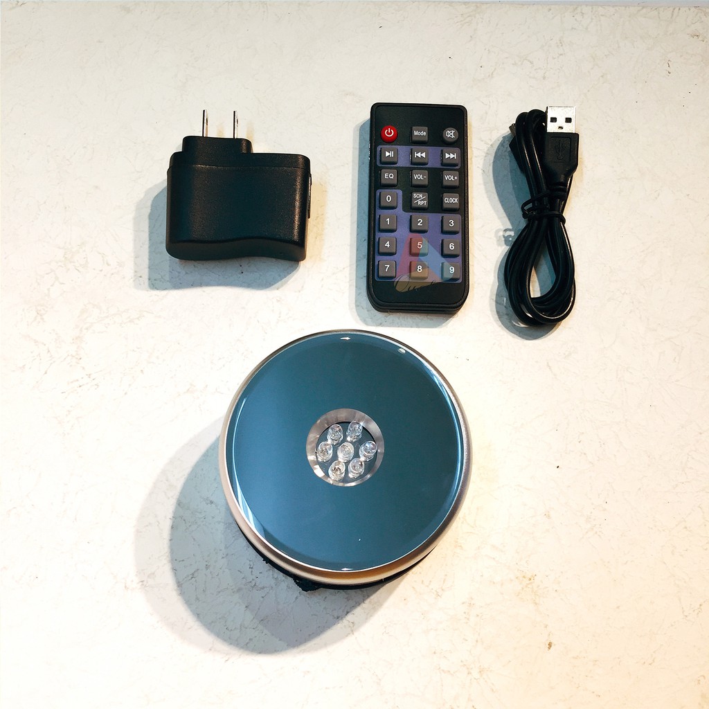 (9cm) Đế xoay trưng bày đèn led ELATO MP4, kết nối Bluetooth MP4, phát nhạc, đế sạc, bàn xoay tự động xoay