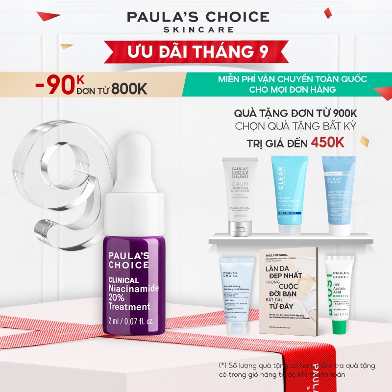 Tinh chất se khít lỗ chân lông tối ưu Paulas Choice Niacinamide 20% Treatment 2ml 8032
