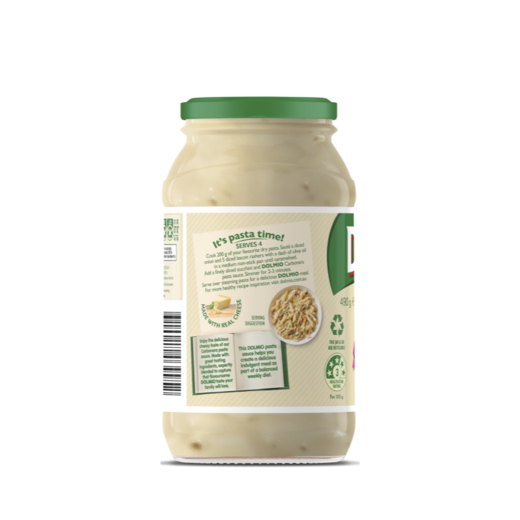 Sốt Mì Ý Carbonara Creamy Dolmio 490g (Úc)