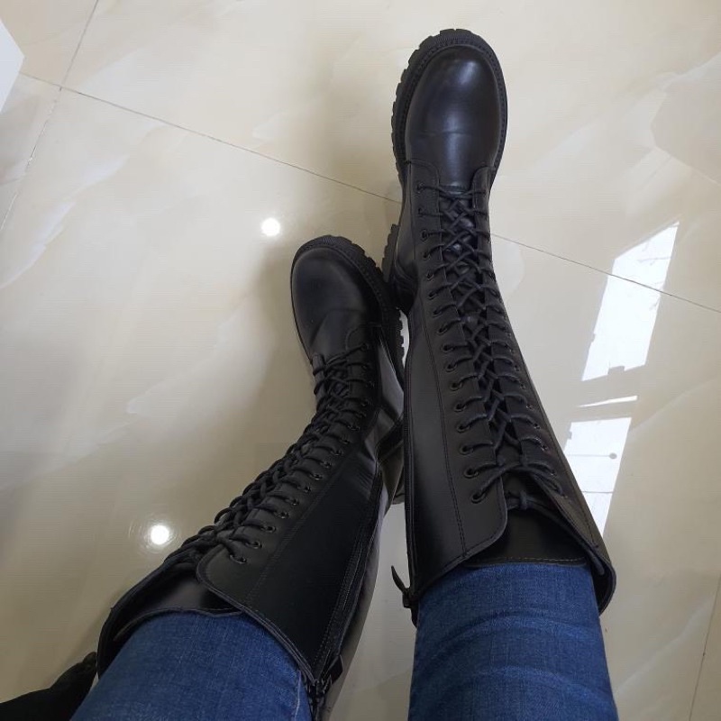 Boot gối đế 3cm -Mã CC35 buộc dây siêu cá tính