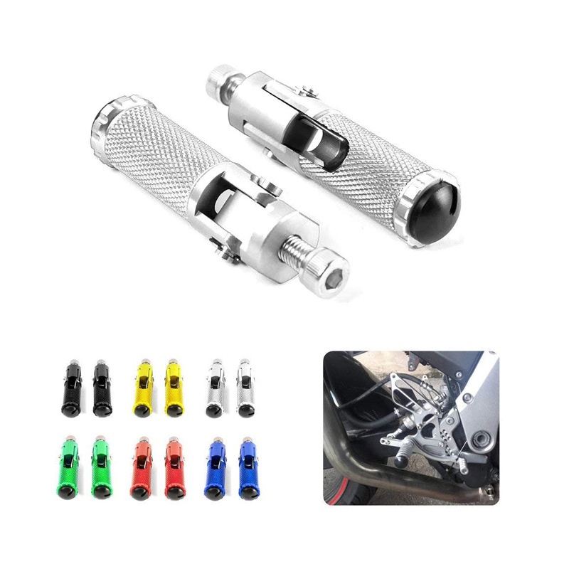 1 Cặp Gác Chân Phía Sau Xe Máy Bằng Nhôm Gấp Gọn Tiện Dụng