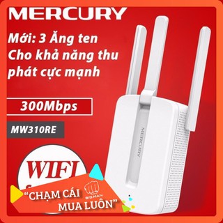 Bộ kích sóng wifi mercury repeater mw310re 3 anten cực mạnh