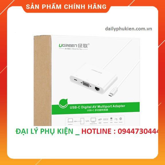 Cáp USBC sang VGA + Hub USB + Lan Ugreen 30439 dailyphukien