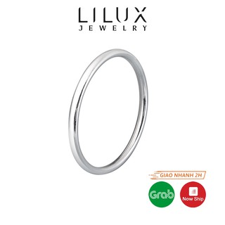 Nhẫn bạc chỉ trơn mảnh LIGO đơn giản