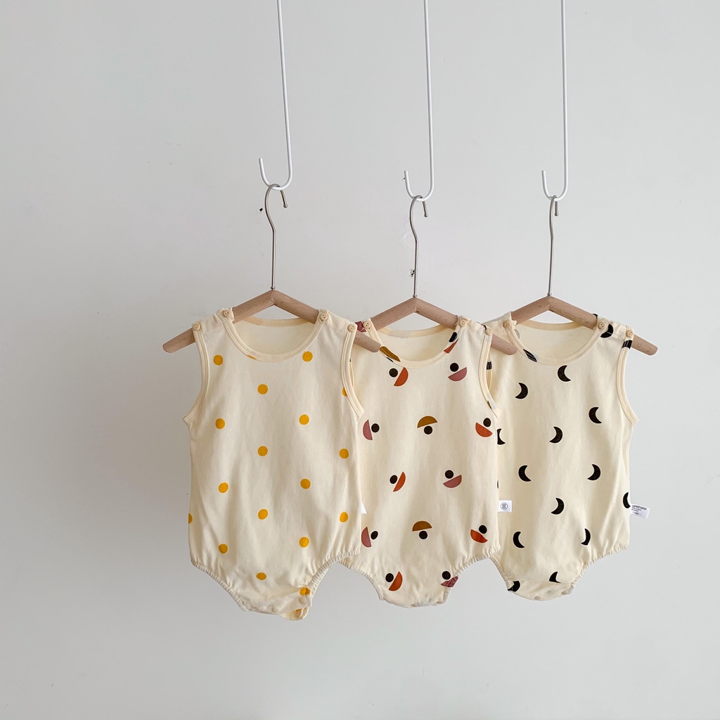 Bộ Áo Liền Quần Sát Nách Vải Mỏng Thời Trang Mùa Hè Cho Bé