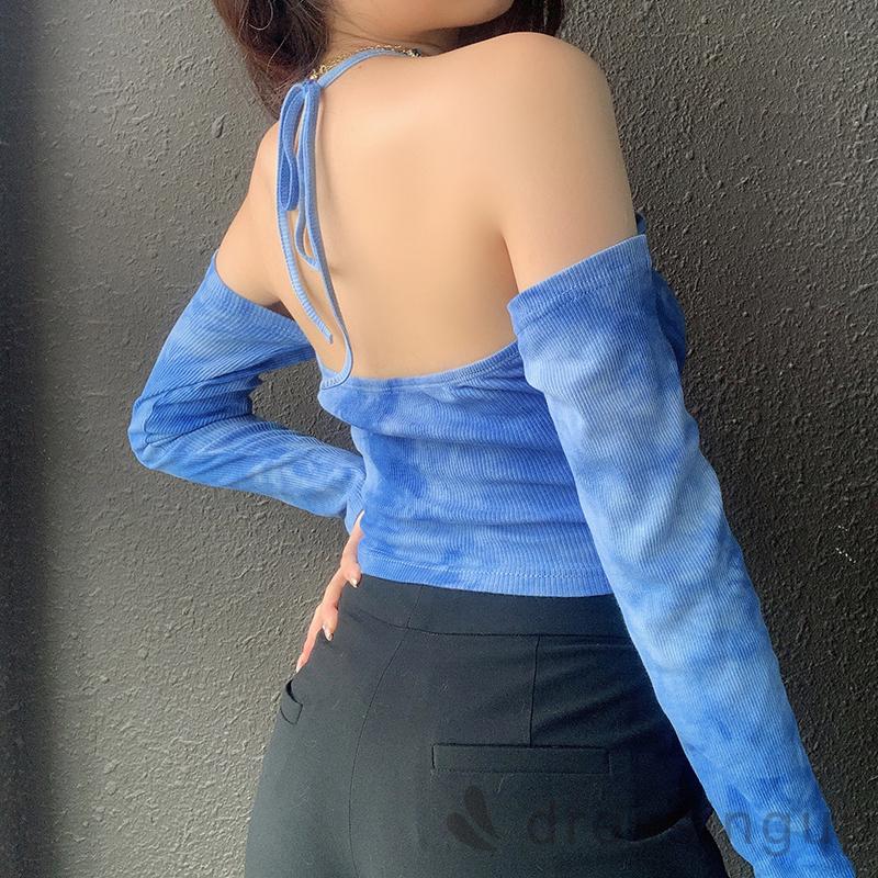 Áo Croptop Nữ Tay Dài Buộc Dây Thời Trang | BigBuy360 - bigbuy360.vn