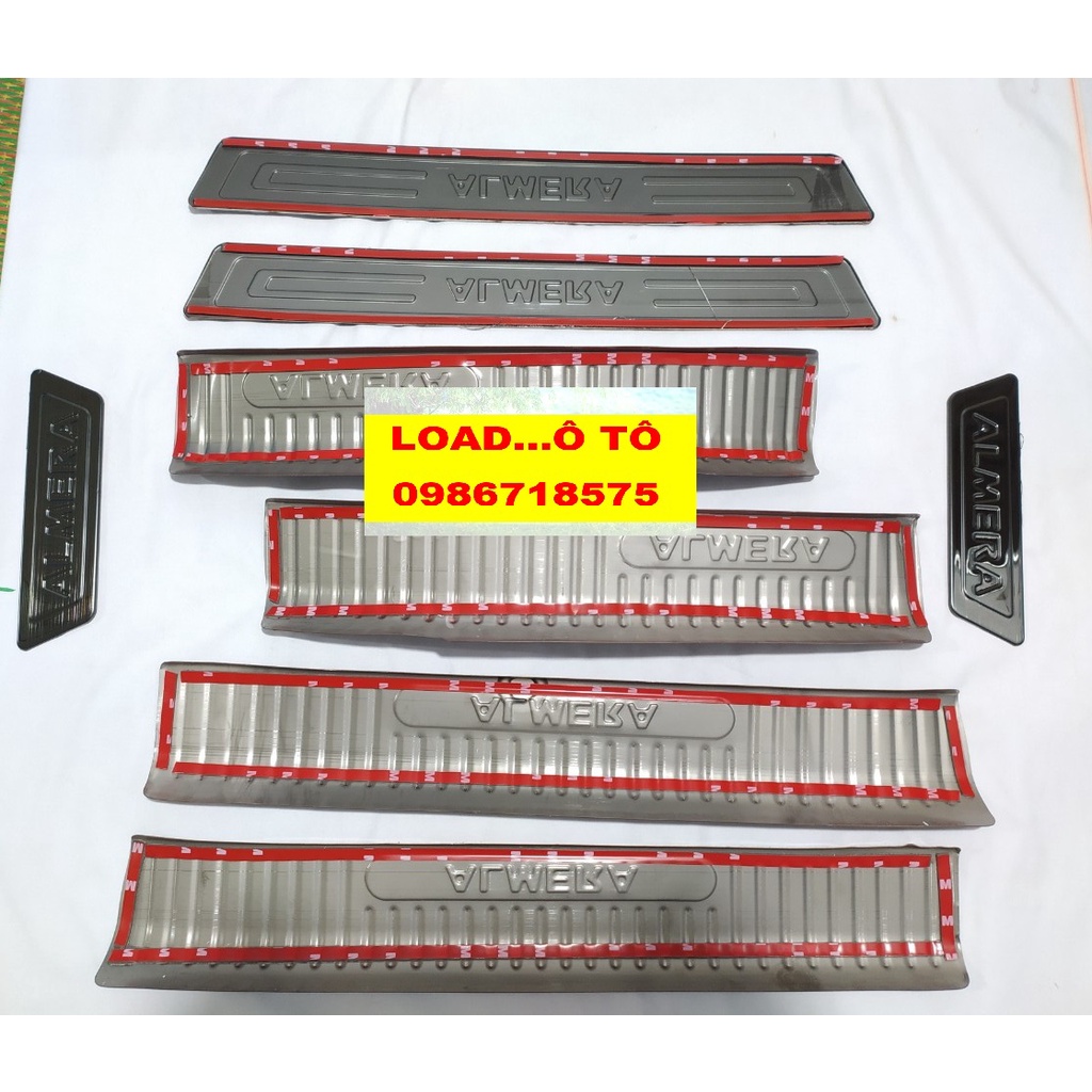 Ốp Bậc Chân, Nẹp Bước Chân Xe Nissan Almera 2023-2021 Mẫu Titan Cao Cấp
