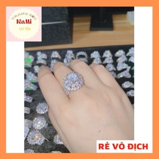 Ảnh + video thật♥️ nhẫn đá nữ đẹp sáng ổ chủ 5li