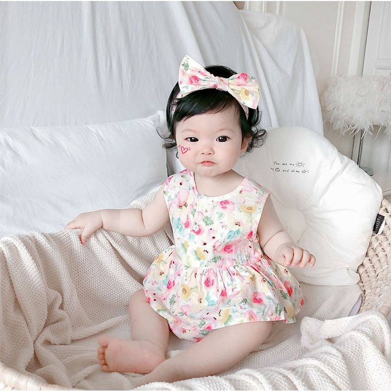 Body bèo hoa Aó liền thân cho bé sơ sinh 0-18thang