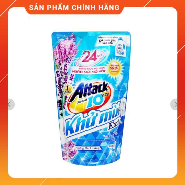 Nước Giặt Attack Khử Mùi Diệt Khuẩn Túi 1,4L