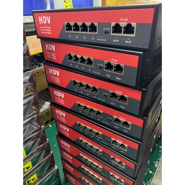 Bộ chia mạng  Poe Hrui/HDV/ONV HR900-AF-82N 8port POE + 2 Uplink