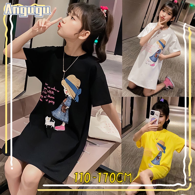 Đầm Sơ Mi Dáng Dài Qua Gối Thời Trang Xinh Xắn Dành Cho Bé Gái 2-3 - 4-5 - 6-7 - 8-9 - 10-11 - 12-13 - 14 Chăn Đắp Kích Thước 15 Năm Kích Thước 110-170cm Dành Cho Bé 110-170cm