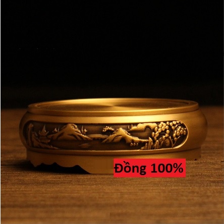 Ấm Trà Pha Trà Nấu Nước Đồng Nguyên Chất Chạm Khắc Long Phụng Cao Cấp