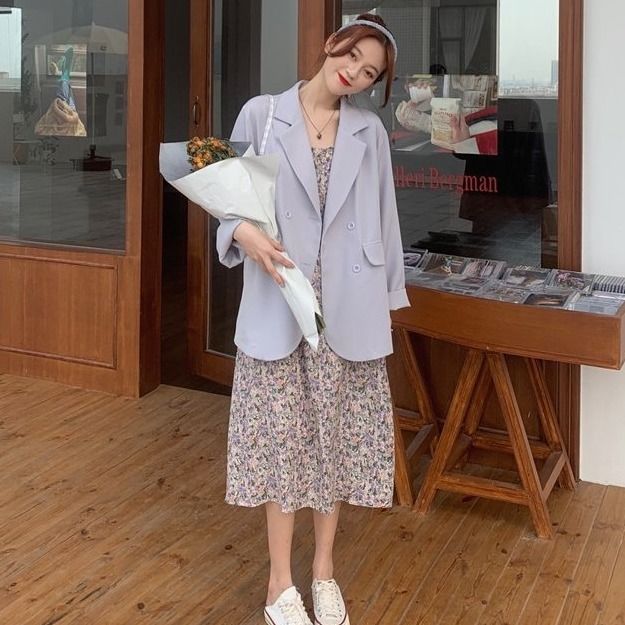 Áo Khoác Nữ Dài Tay Cổ Bẻ Form Dài Thời Trang Hàn | BigBuy360 - bigbuy360.vn