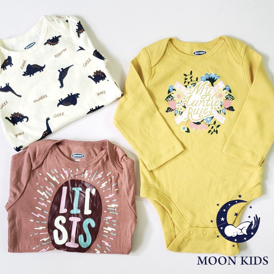 Bodysuit tay dài Old Navy ♥️SIÊU RẺ♥️ xuất xịn cho bé trai bé gái 3-24M (giao ngẫu nhiên)