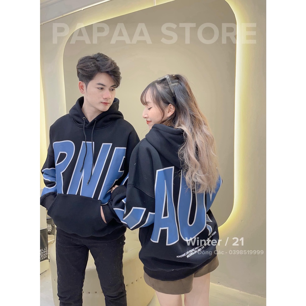 Áo hoodie nỉ đôi nam nữ phong cách Hàn Quốc chữ RNE 82362 PAPAA SHOP | BigBuy360 - bigbuy360.vn