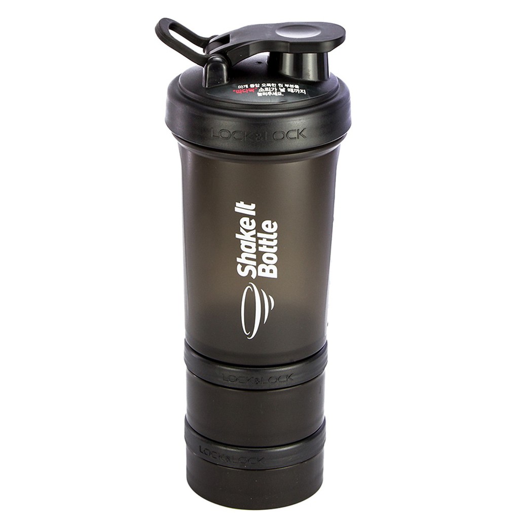 Bình Lắc SHAKE IT Lock&Lock 600ml Màu Đen HAP945BLK - Larva Store