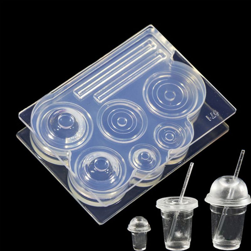 Khuôn Silicone Làm Ống Hút Hình Bình Sữa DIY Cho Trẻ Em