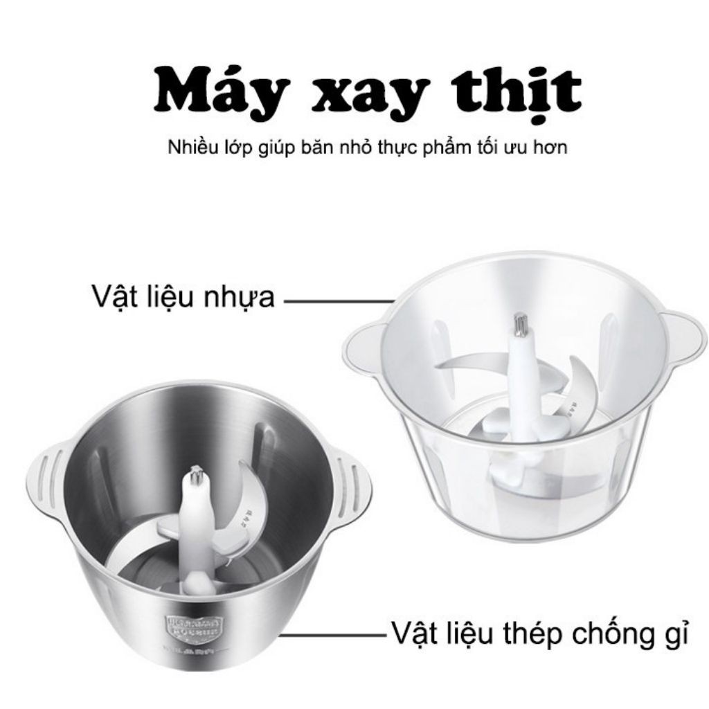 Máy say thịt cối xay thịt sinh tố tỏi ớt cafe cà phê giò chả cua đồng cá đá bear cầm tay mini inox công nghiệp SOTOBA