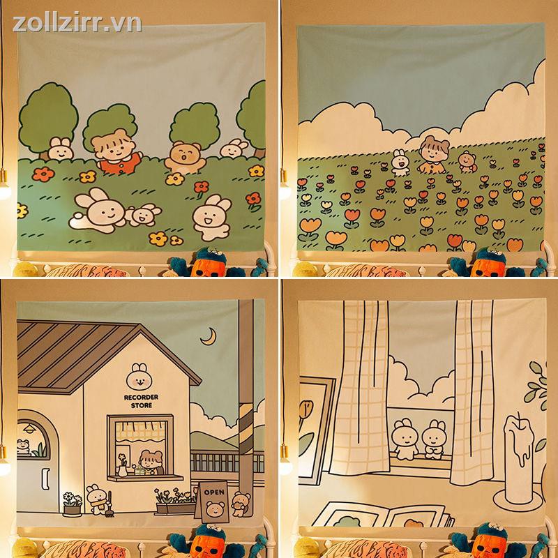 🌈Amour✨trang trí phòng decor thảm treo tường Dễ thương treo vải ký túc xá nền phòng thảm trang trí tường bao gồm | BigBuy360 - bigbuy360.vn
