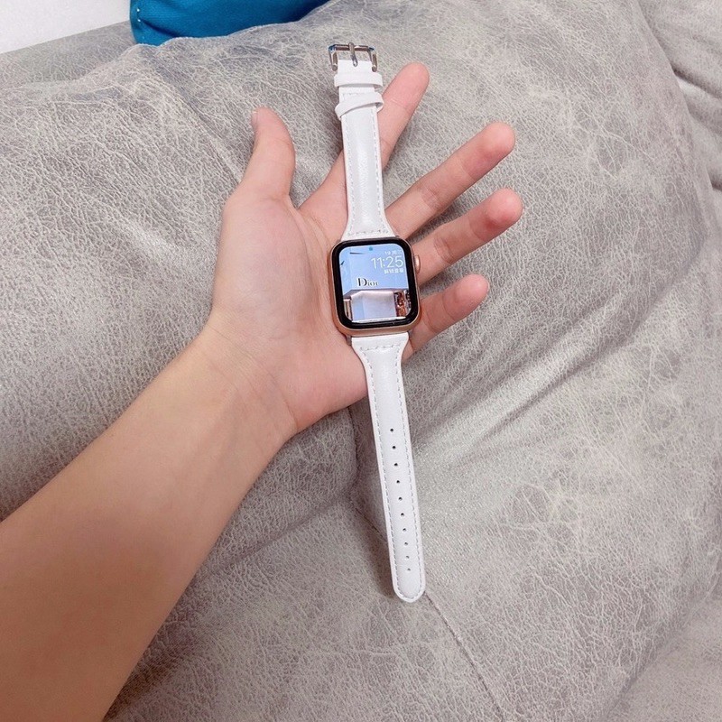 dây da màu trắng cực xinh dành cho applewatch