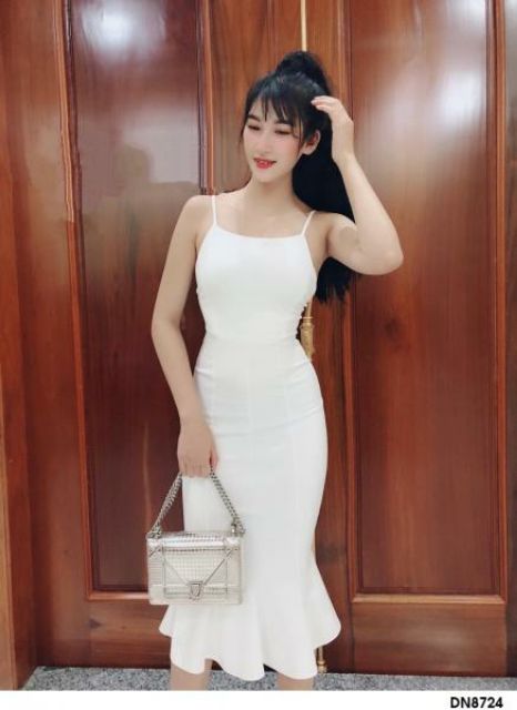 đầm cúp quả ngực 2 dây đuôi cá sexy