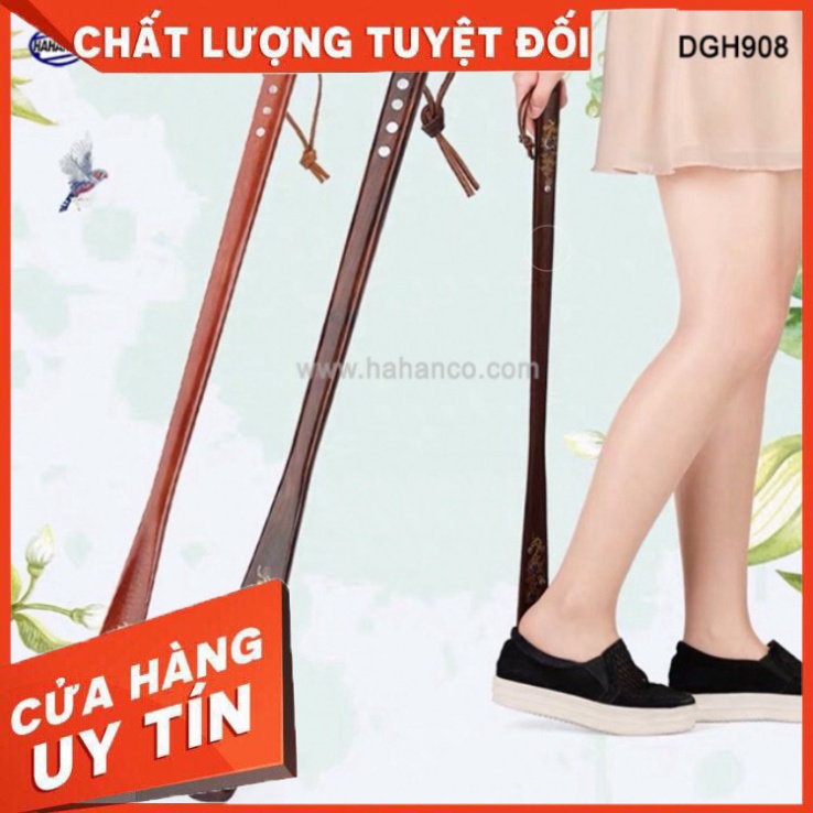 Đón gót giày cho mọi tư thế gỗ tự nhiên nguyên khối 70cm - Cho giày Nam & Nữ - DGH908 - HAHANCO - Hàng nhập khẩu