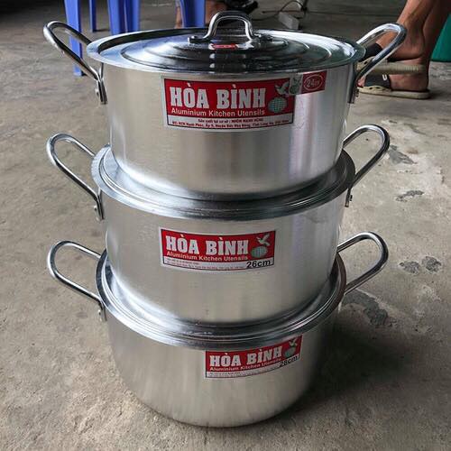 Bộ Nồi Hợp Kim Nhôm Cao Cấp 3 Cái